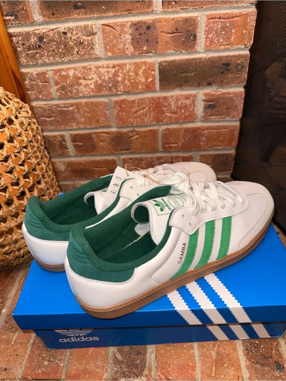 Adidas Samba OG White Green Gum Sole Men’s Size 13 NIB JI3202